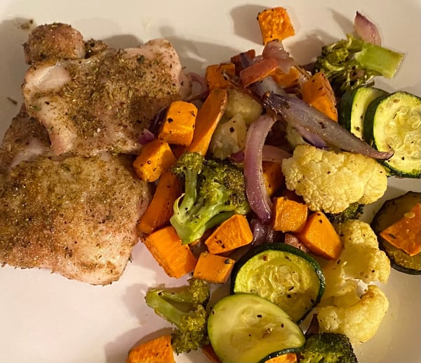 Cooking COREner with Club Pilates - Easy Chicken and Veggie Sheet Pan Dinner